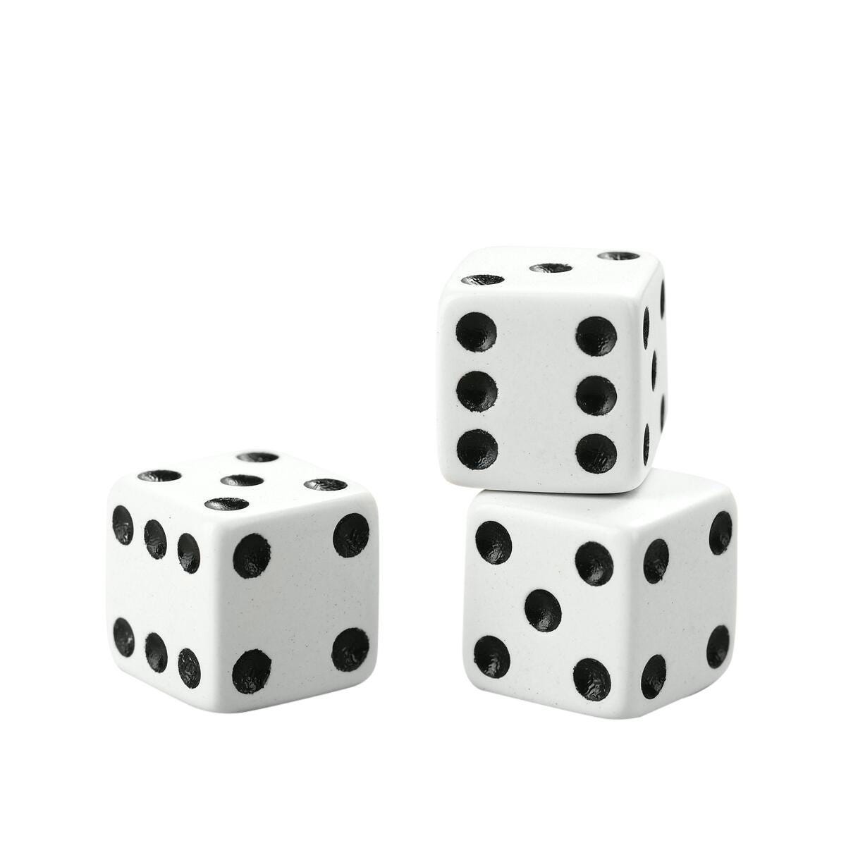 Achieve It! Dice Set, White with Black Dots, Set of 36